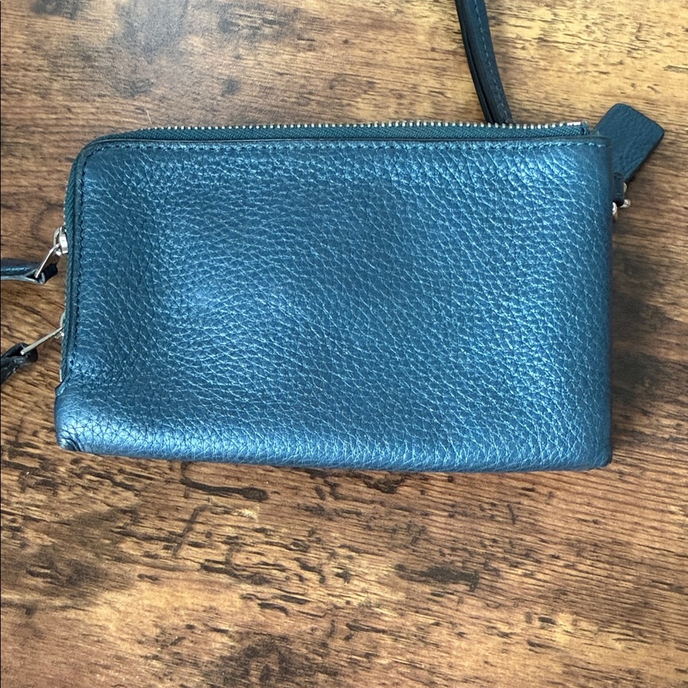 Coach Navy Leather Wristlet - Picture 7 of 9